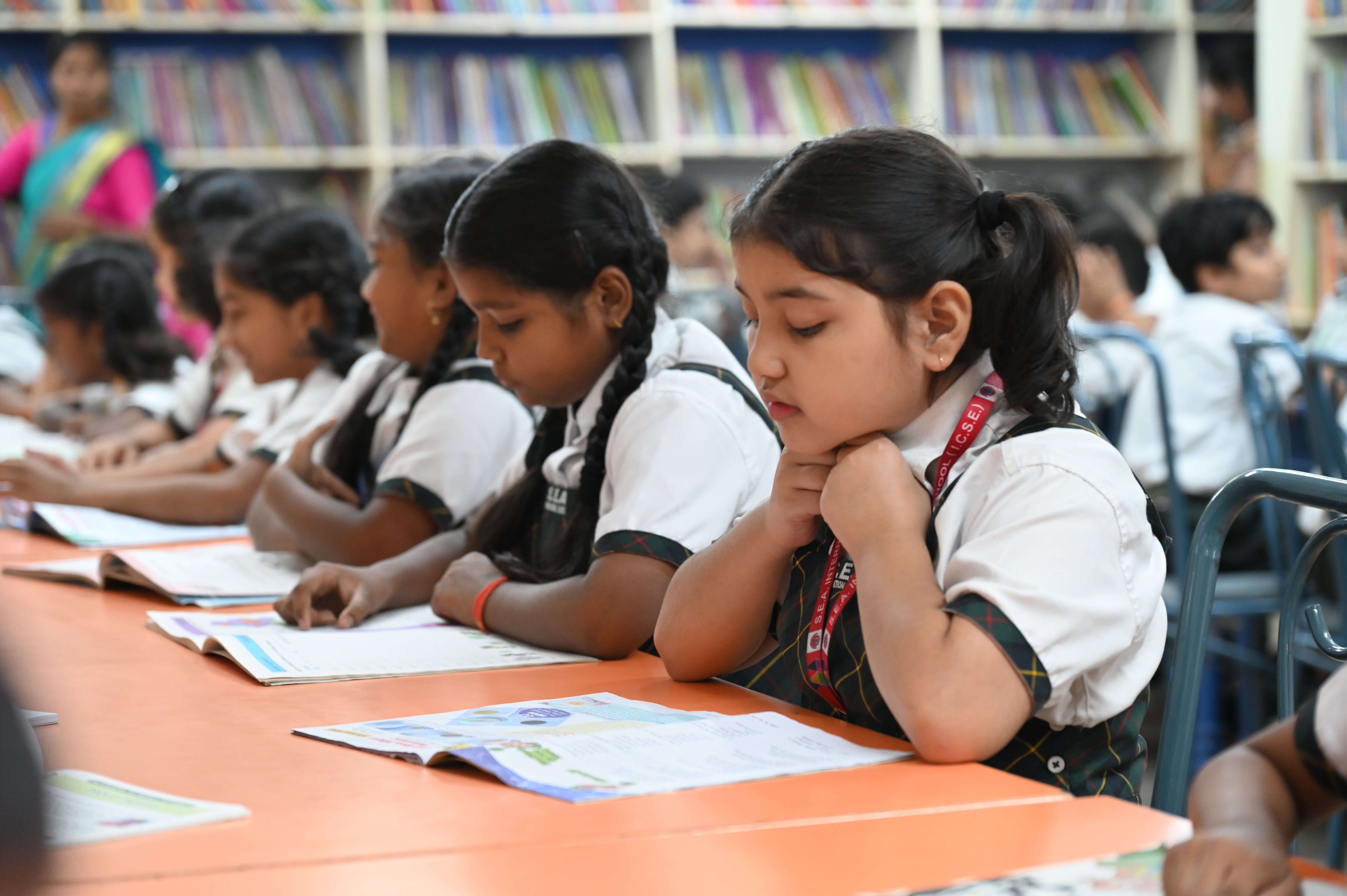 Primary students engaging in an activity